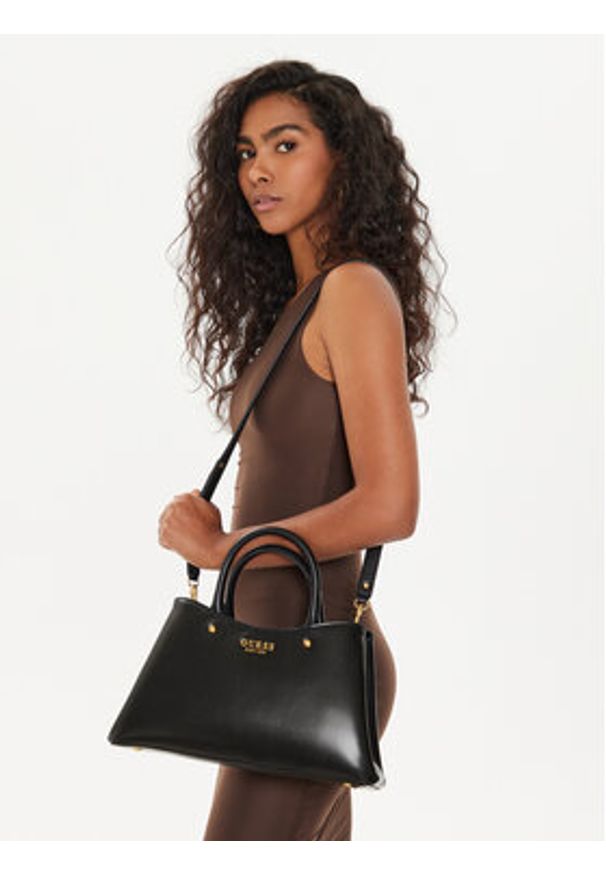 Guess Torebka Sarita (VA) HWVA93 27060 Czarny. Kolor: czarny. Materiał: skórzane
