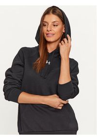 Under Armour Bluza Ua Rival Fleece Hoodie 1379500 Czarny Loose Fit. Kolor: czarny. Materiał: bawełna #5