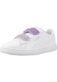 Tenisówki Puma Model Smash 3.0 L Glitter V Kolor Biały. Kolor: biały. Materiał: tkanina, syntetyk