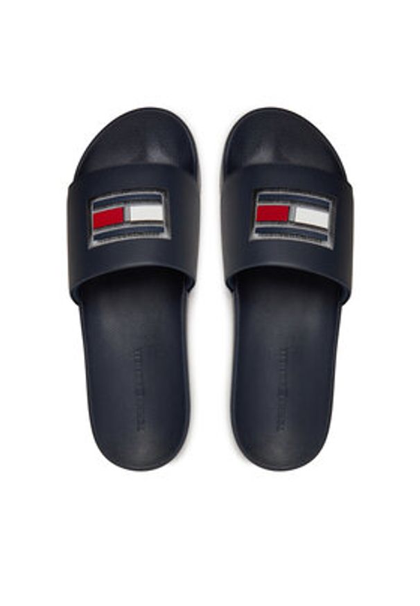 TOMMY HILFIGER - Tommy Hilfiger Klapki FM0FM05232 Granatowy. Kolor: niebieski