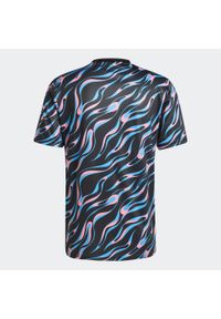Adidas - Koszulka piłkarska ADIDAS treningowa. Kolor: niebieski, czarny, wielokolorowy. Sport: piłka nożna
