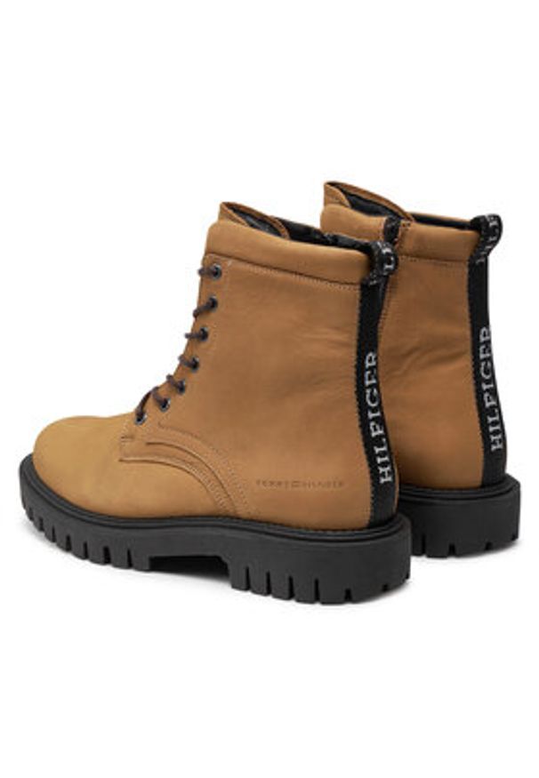 TOMMY HILFIGER - Tommy Hilfiger Trapery Casual Hilfiger Chunk Z Nbk Boot FM0FM05149 Brązowy. Okazja: na co dzień. Kolor: brązowy. Materiał: skóra, nubuk. Styl: casual