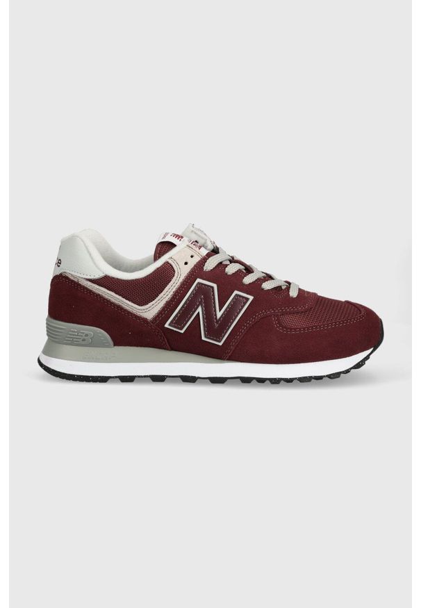 New Balance sneakersy ML574EVM kolor bordowy ML574EVM-EVM. Nosek buta: okrągły. Zapięcie: sznurówki. Kolor: czerwony. Materiał: materiał, guma. Model: New Balance 574