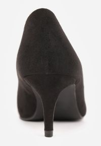 Born2be - Czarne Klasyczne Czółenka na Szpilce Ovirissa. Okazja: na spotkanie biznesowe, do pracy. Kolor: czarny. Materiał: futro. Wzór: aplikacja. Obcas: na szpilce. Styl: klasyczny #7