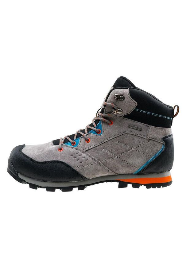 Elbrus - Męskie Buty Turystyczne Condis Suede Mid Cut. Kolor: czarny, szary, niebieski, wielokolorowy. Sport: turystyka piesza