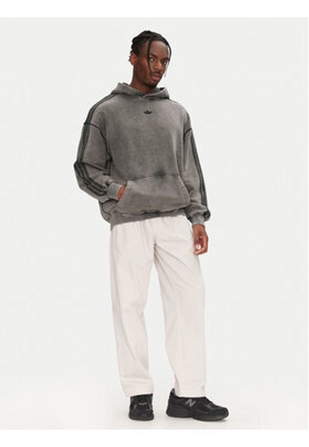 Adidas - adidas Bluza Premium Essentials Retro JD0245 Szary Loose Fit. Kolor: szary. Materiał: bawełna. Styl: retro