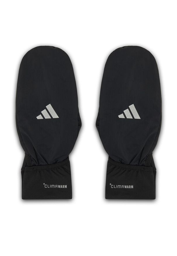 Adidas - Rękawiczki adidas. Kolor: czarny. Technologia: ClimaWarm (Adidas). Sport: bieganie