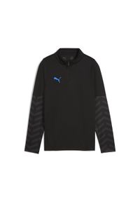 Puma - Młodzieżowa bluza piłkarska individualCUP z zamkiem 1/4 PUMA. Kolor: niebieski, czarny, biały, wielokolorowy. Sport: piłka nożna