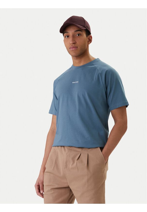 Nautica T-Shirt NCC04498 Niebieski Regular Fit. Kolor: niebieski. Materiał: bawełna