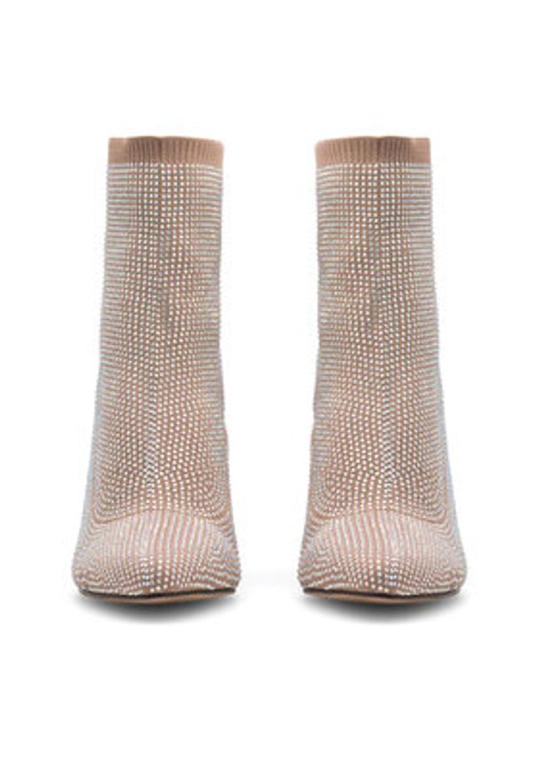Nine West Botki KAS BYCCC03 Beżowy. Kolor: beżowy. Materiał: materiał
