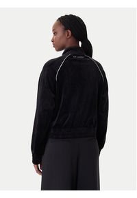 Karl Lagerfeld - KARL LAGERFELD Bluza B1W20029 Czarny Regular Fit. Typ kołnierza: dekolt w karo. Kolor: czarny. Materiał: syntetyk #4