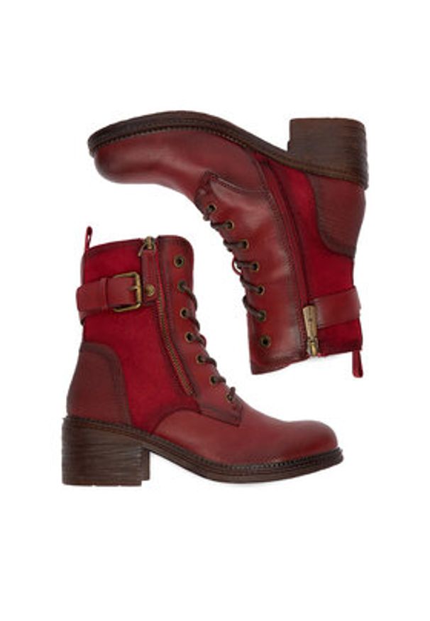 Beverly Hills Polo Club Trzewiki EO-WS12630-01 Czerwony. Kolor: czerwony. Materiał: skóra, materiał