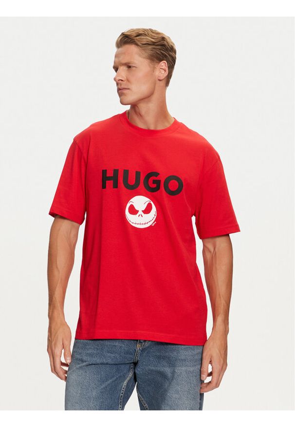 Hugo T-Shirt 50537986 Czerwony Regular Fit. Kolor: czerwony. Materiał: bawełna