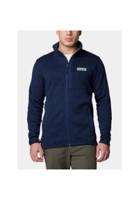 columbia - Bluza Polarowa Męska Columbia Sweater Weather. Typ kołnierza: polo. Kolor: niebieski. Materiał: polar. Sport: turystyka piesza #1