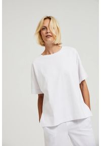 MOODO - T-shirt oversize biały. Kolor: biały #1