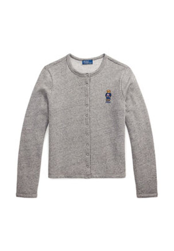 Polo Ralph Lauren Kardigan 211955298003 Szary Slim Fit. Typ kołnierza: polo. Kolor: szary. Materiał: bawełna