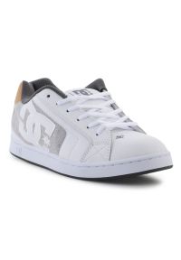 Buty DC Shoes Net M 302361-WWL białe. Okazja: na spacer. Kolor: biały. Materiał: materiał. Sport: turystyka piesza