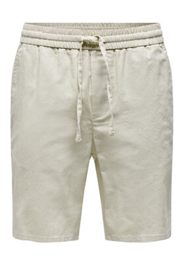 Only & Sons Szorty materiałowe 22024967 Szary Loose Fit. Kolor: szary. Materiał: bawełna