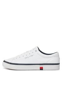 TOMMY HILFIGER - Tommy Hilfiger Sneakersy Modern Vulc Corporate Leather FM0FM04922 Biały. Kolor: biały. Materiał: skóra #2