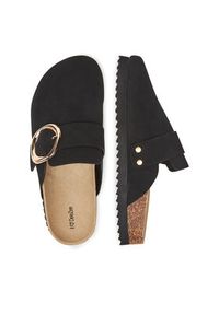 DeeZee Klapki T0613-61 Czarny. Kolor: czarny. Materiał: materiał