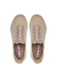 skechers - Skechers Sneakersy Slip-Ins: Breathe Easy - Roll With Me 100593/TPE Beżowy. Kolor: beżowy. Materiał: materiał #3