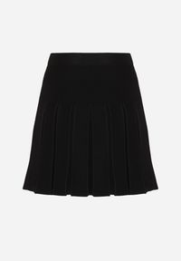 Born2be - Czarna Plisowana Spódnica z Wiskozą z Wysokim Stanem Nesadoe. Okazja: na co dzień, na spotkanie biznesowe. Stan: podwyższony. Kolor: czarny. Materiał: wiskoza. Styl: klasyczny, casual, biznesowy, elegancki #5