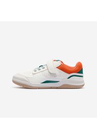 Buty sportowe dla dzieci Decathlon Playventure Yard. Zapięcie: rzepy. Kolor: biały, zielony, pomarańczowy, wielokolorowy. Materiał: kauczuk, skóra. Szerokość cholewki: normalna. Sport: turystyka piesza