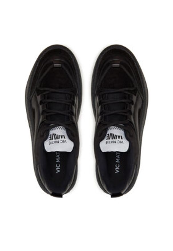 Vic Matié Sneakersy 1F2306D 04BOZT001 Czarny. Kolor: czarny. Materiał: zamsz, skóra