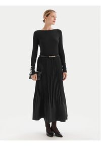 Fracomina Sukienka dzianinowa FS25WD2003W411F9 Czarny Slim Fit. Kolor: czarny. Materiał: syntetyk #2