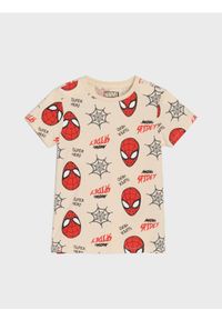 Sinsay - Koszulka Spider-Man - beżowy. Kolor: beżowy