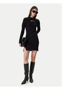 Karl Lagerfeld Jeans Sukienka codzienna A4W13005 Czarny Slim Fit. Okazja: na co dzień. Kolor: czarny. Materiał: wiskoza. Typ sukienki: proste. Styl: casual #2
