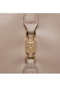 TOMMY HILFIGER - Tommy Hilfiger Torebka Th Feminine Hobo AW0AW15713 Beżowy. Kolor: beżowy. Materiał: skórzane #4