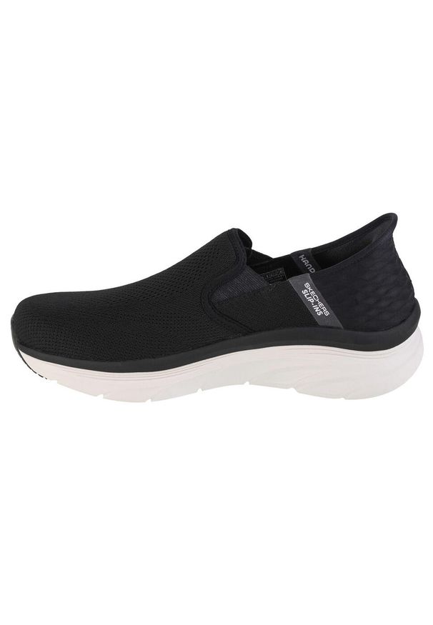 skechers - Buty sportowe Sneakersy męskie, Skechers Slip-ins RF: D'Lux Walker - Orford. Zapięcie: bez zapięcia. Kolor: czarny. Materiał: tkanina, materiał. Szerokość cholewki: normalna. Sport: turystyka piesza