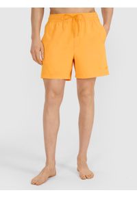 4f - 4F Spodenki plażowe męskie - pomarańczowe M. Kolor: pomarańczowy. Materiał: włókno, syntetyk, materiał #2