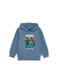 Bluza dziecięca LEGO NINJAGO Scout 600, niebieska, z bawełny organicznej.. Typ kołnierza: kaptur. Kolor: niebieski. Materiał: bawełna. Wzór: nadruk #1