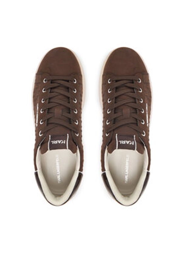 Karl Lagerfeld - KARL LAGERFELD Sneakersy Kapri KL52547K Brązowy. Kolor: brązowy. Materiał: skóra, nubuk