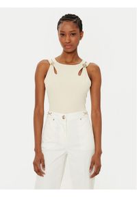 Guess Top W5RP13 KAQL2 Beżowy Regular Fit. Kolor: beżowy