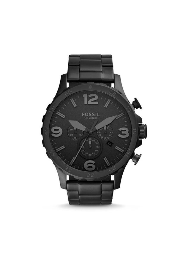 Fossil Zegarek Nate JR1401 Czarny. Kolor: czarny