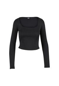 Damski top z długim rękawem Urban Classics. Kolor: czarny. Materiał: polar. Długość rękawa: długi rękaw. Długość: długie. Sezon: zima #1