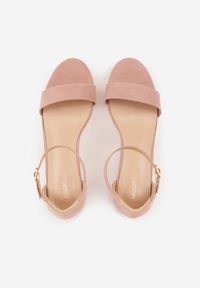 Born2be - Jasnoróżowe Sandały Vices na Obcasie w Klasycznym Stylu Jelhiris. Okazja: na ślub cywilny, na wesele. Zapięcie: sprzączka. Kolor: różowy. Obcas: na obcasie. Styl: klasyczny. Wysokość obcasa: średni #6