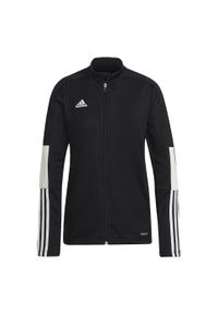 Adidas - Kurtka adidas Tiro Jacket, Kobiety. Kolor: czarny. Materiał: poliester, materiał. Sport: piłka nożna