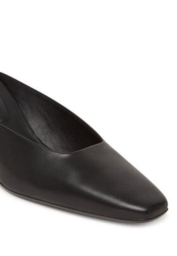 Calvin Klein Klapki Heel Mule Pump 50 - Lth HW0HW02332 Czarny. Kolor: czarny. Materiał: skóra
