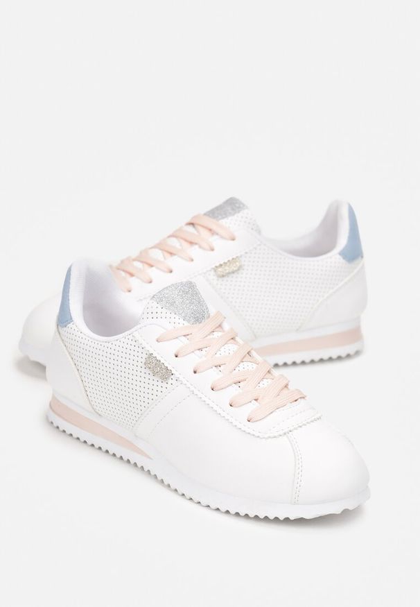 Renee - Białe Sneakersy z Przeszyciami Phyrise. Kolor: biały