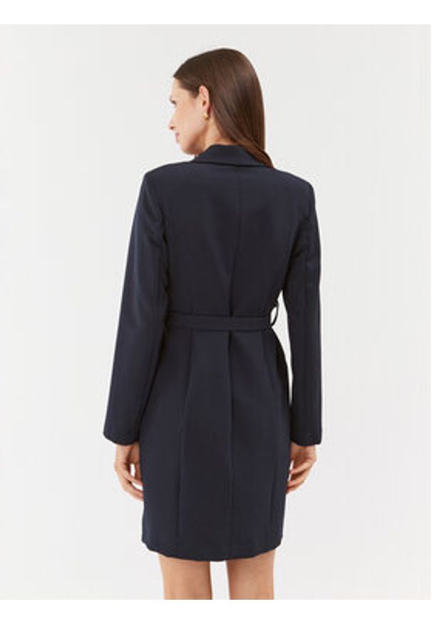 Maryley Sukienka codzienna 23IB372/41MO Granatowy Regular Fit. Okazja: na co dzień. Kolor: niebieski. Materiał: syntetyk. Typ sukienki: proste. Styl: casual