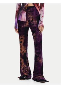 Desigual Spodnie materiałowe Lua 24WWPK05 Fioletowy Slim Fit. Kolor: fioletowy. Materiał: syntetyk, wiskoza
