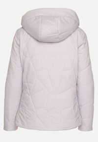 Born2be - Jasnofioletowa Pikowana Kurtka Przejściowa z Odpinanym Kapturem Ninorwena. Okazja: na co dzień. Kolor: fioletowy. Styl: klasyczny, casual, elegancki #7