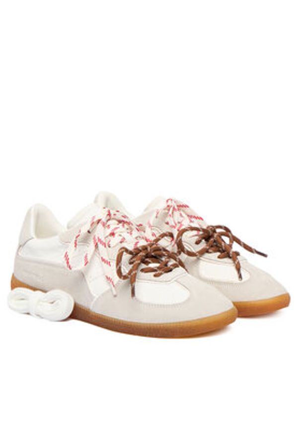 Nokwol Sneakersy August Biały. Kolor: biały. Materiał: zamsz, skóra