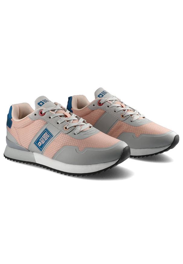 Big-Star - Sneakersy damskie Big Star, sznurowany fason cholewka z materiałów łączonych – tekstylna z elementami syntetycznymi sportowa bryła niska cholewka prz. Okazja: na co dzień. Wysokość cholewki: przed kostkę. Zapięcie: sznurówki. Kolor: pomarańczowy. Materiał: syntetyk, materiał. Szerokość cholewki: normalna