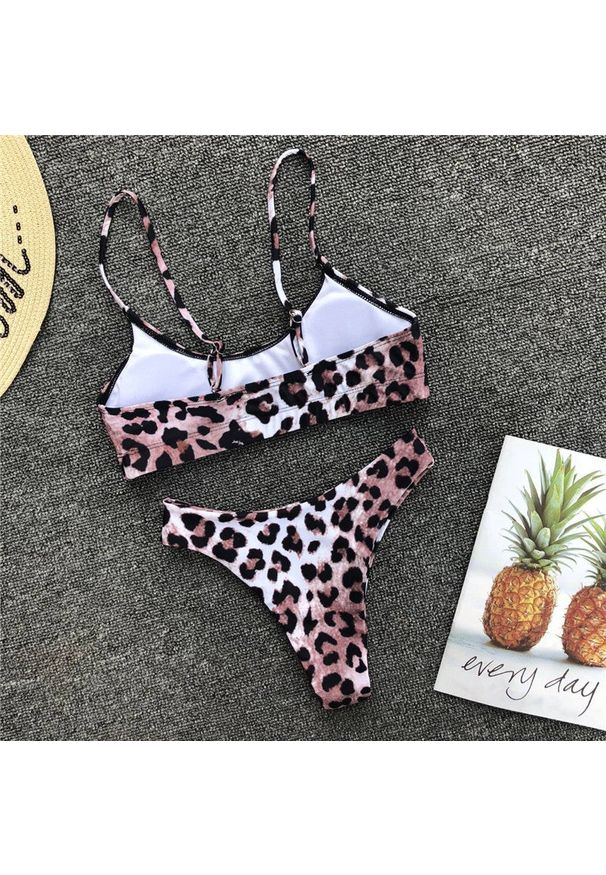 Intica - Bikini push-up ze stringami na plażę i basen UV odporne Andriette. Materiał: materiał, tkanina