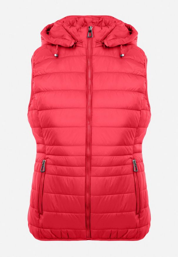 Born2be - Czerwona Kamizelka Pikowana Lass. Okazja: na co dzień. Kolekcja: plus size. Kolor: czerwony. Materiał: materiał. Długość rękawa: długi rękaw. Długość: długie. Styl: casual